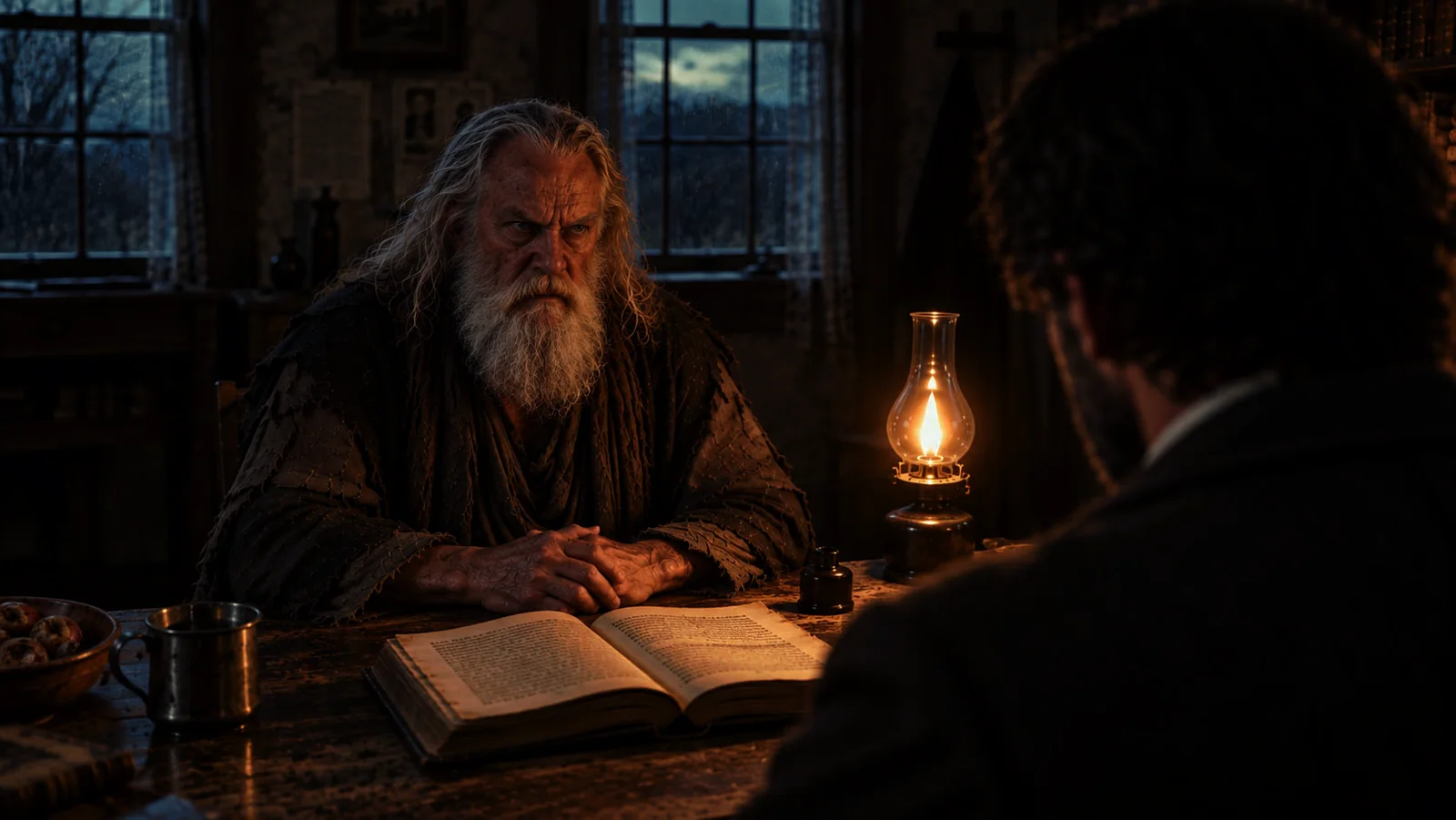 The Picture In The House — film frame - Old Man with The Book