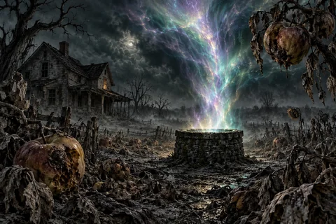 An unnatural luminous phenomenon rises from the Gardner farm’s well.