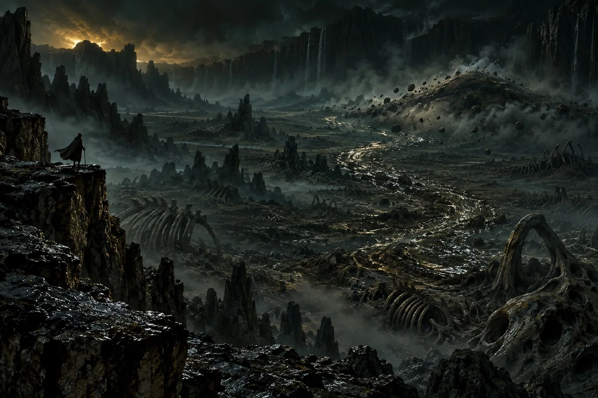 Slime and displaced earth suggest an unseen burrower in the Vale of Pnath.