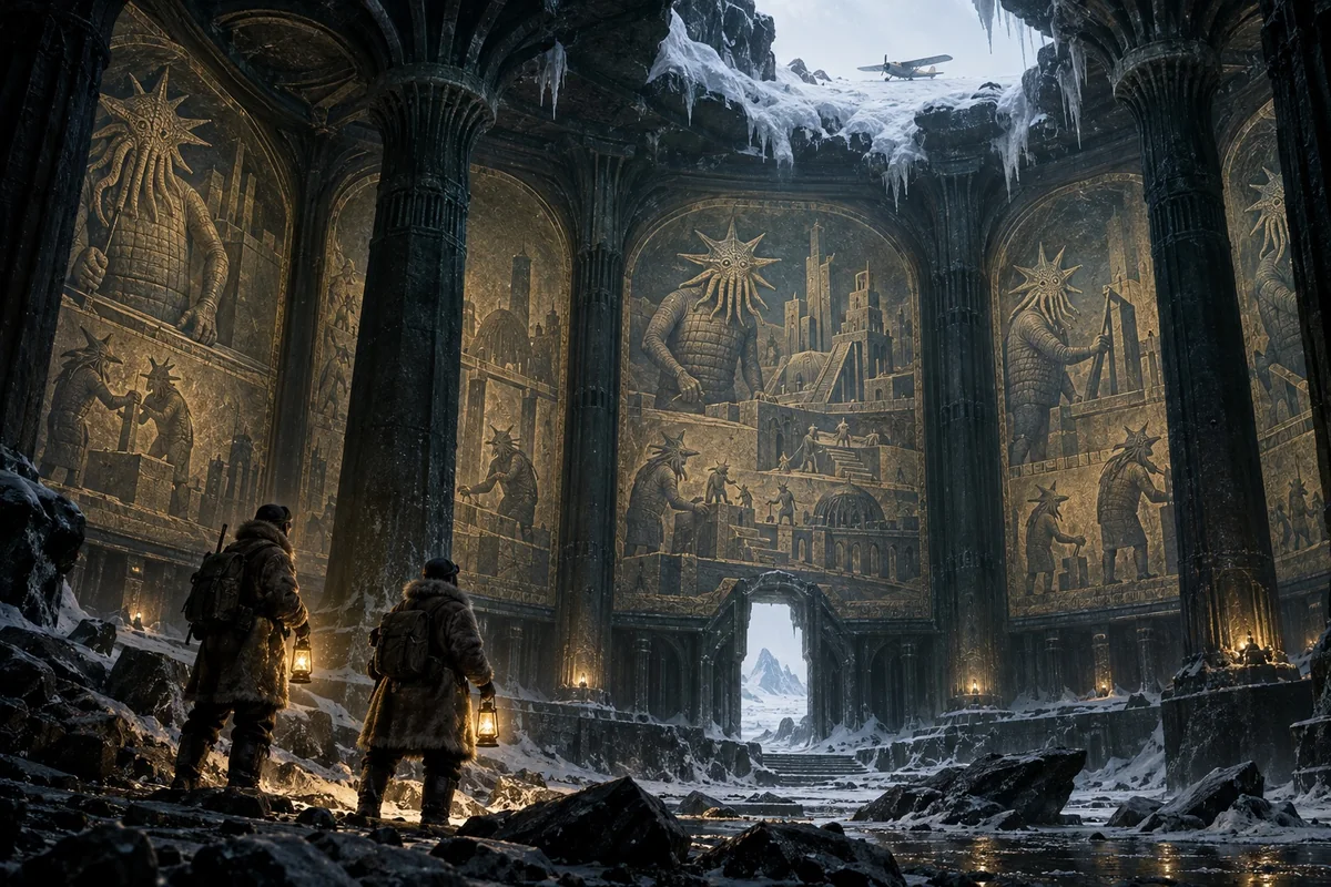 Dyer and Danforth interpret ancient reliefs in the Antarctic city.