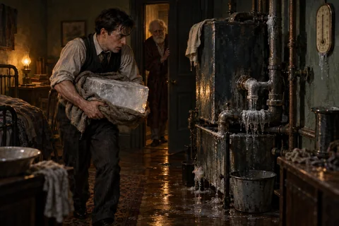 The narrator brings ice to Muñoz’s failing refrigerated room.