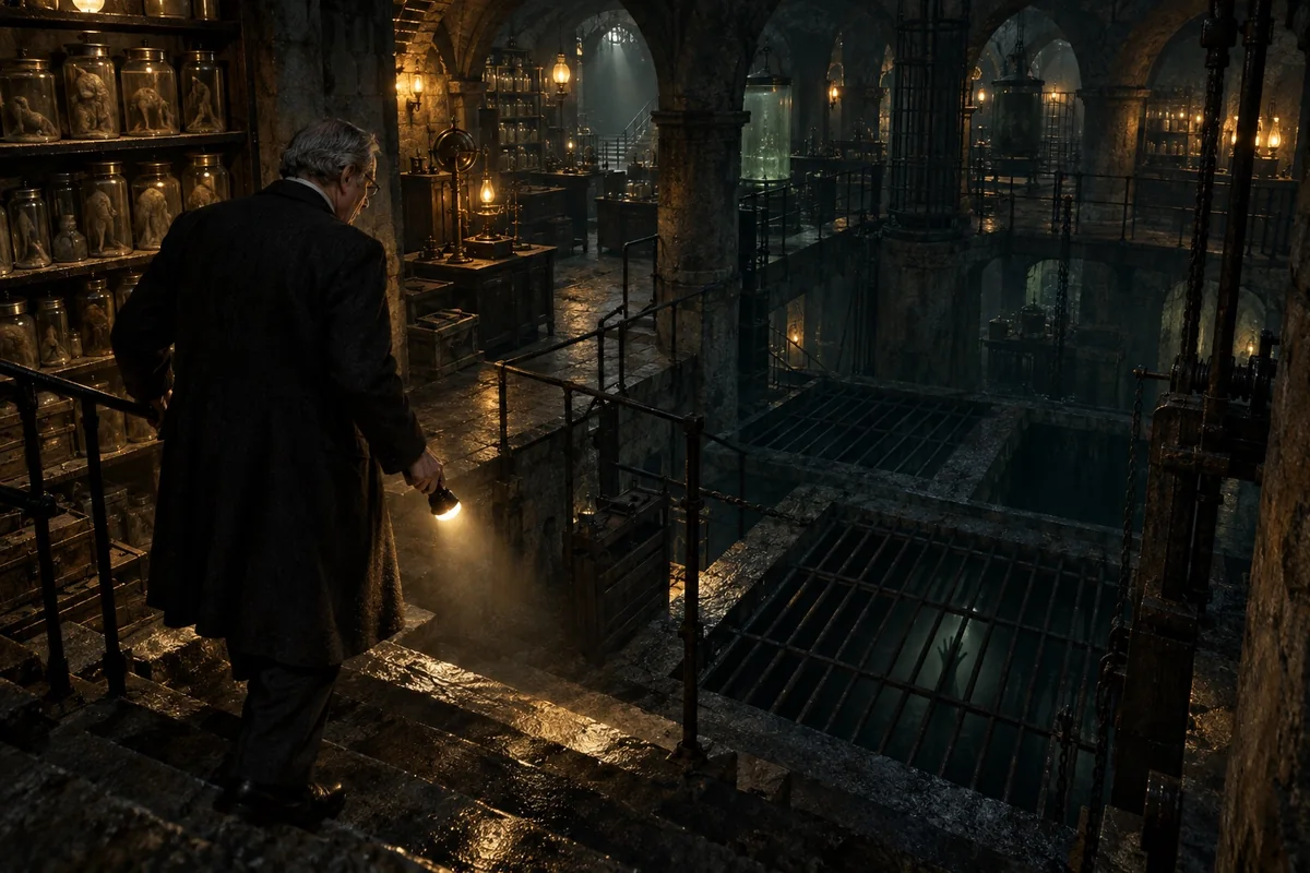 Willett descends among the concealed laboratories beneath Pawtuxet.