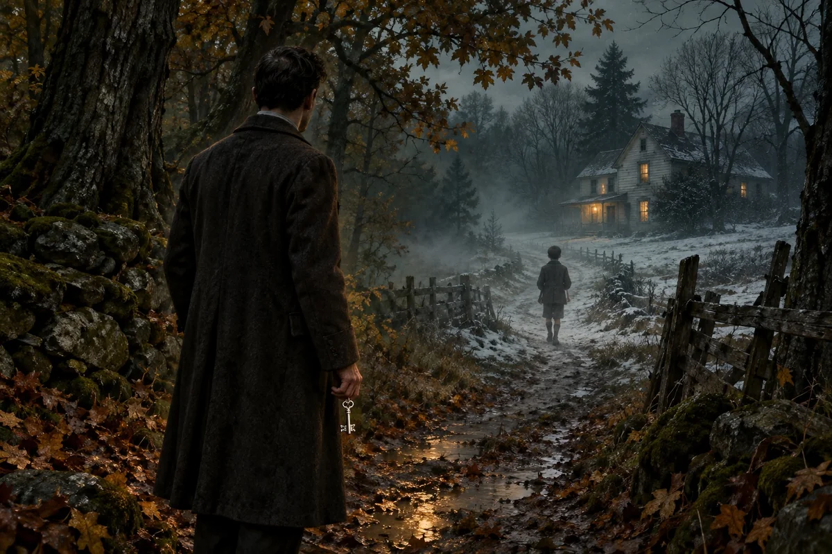 Carter’s return to childhood begins on a familiar woodland path.
