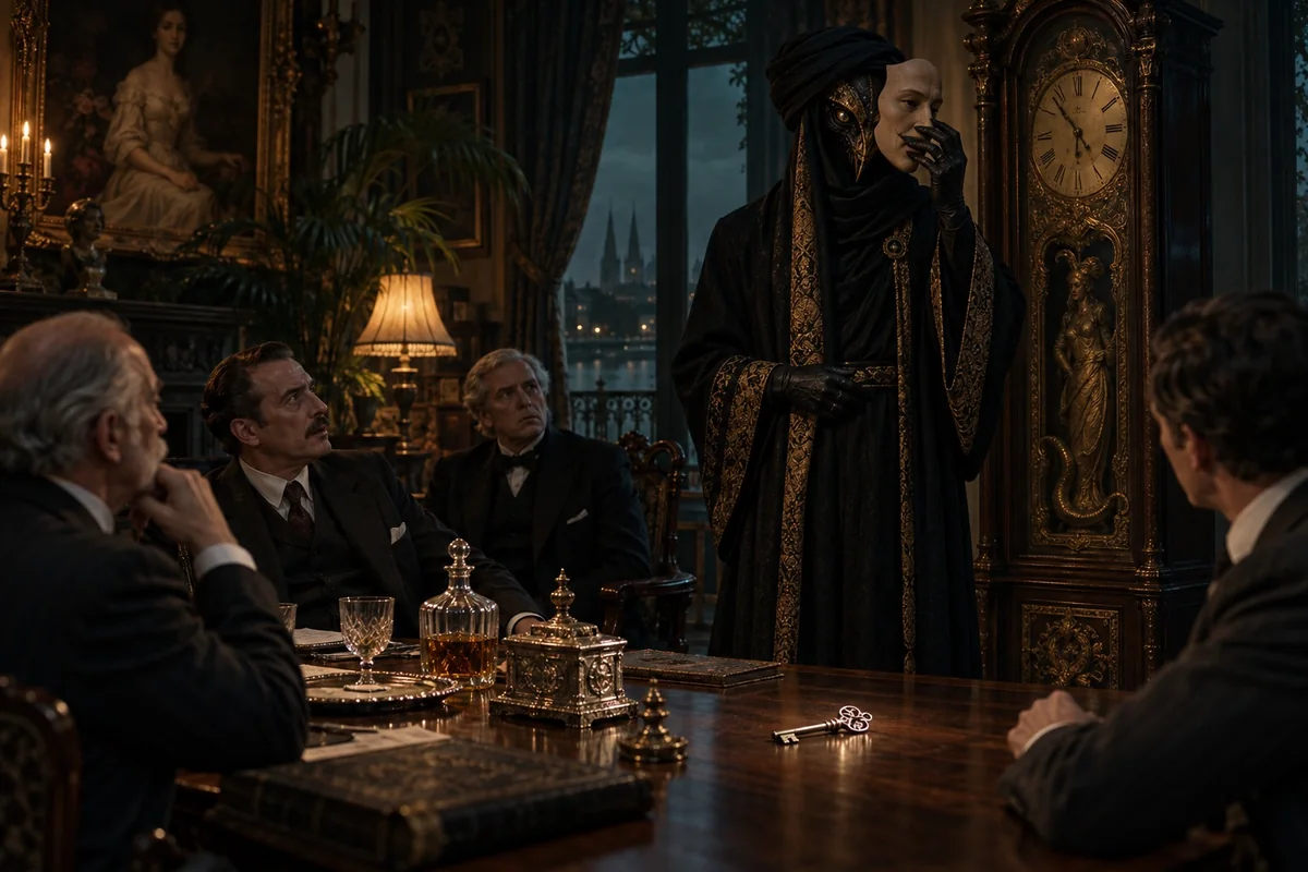The disguised visitor at Carter’s estate meeting reveals an impossible identity.