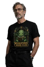 Miskationic University Book Club black Lovecraftian Standard Unisex t-shirt