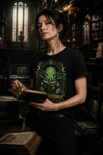 Miskationic University Book Club black Lovecraftian Standard Unisex t-shirt