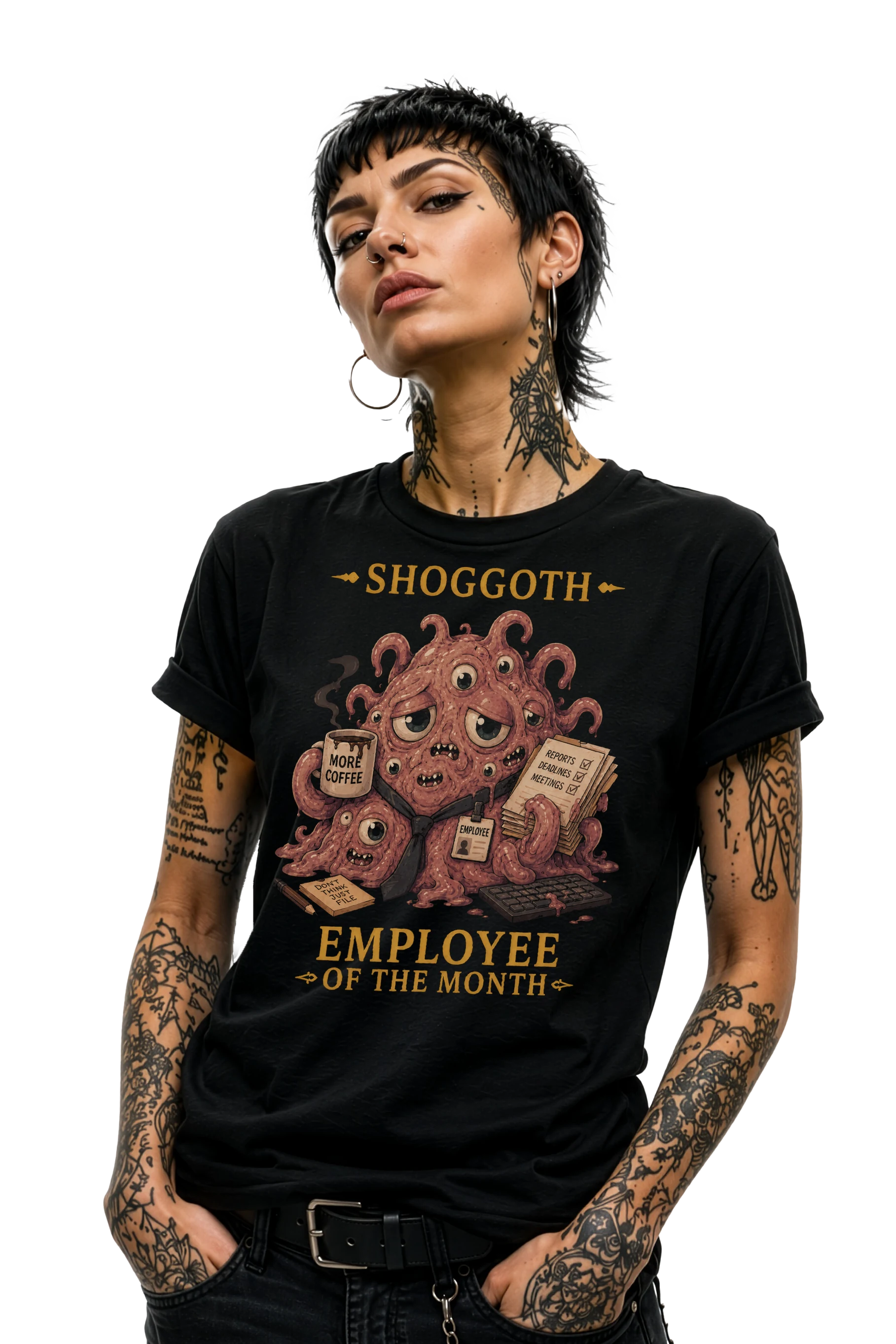 Shoggoth Employee of the Month black Lovecraftian Standard Unisex t-shirt