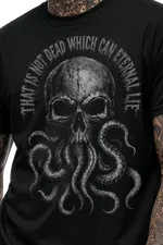 Cthulhu Even Death May Die black Lovecraftian Standard Unisex t-shirt