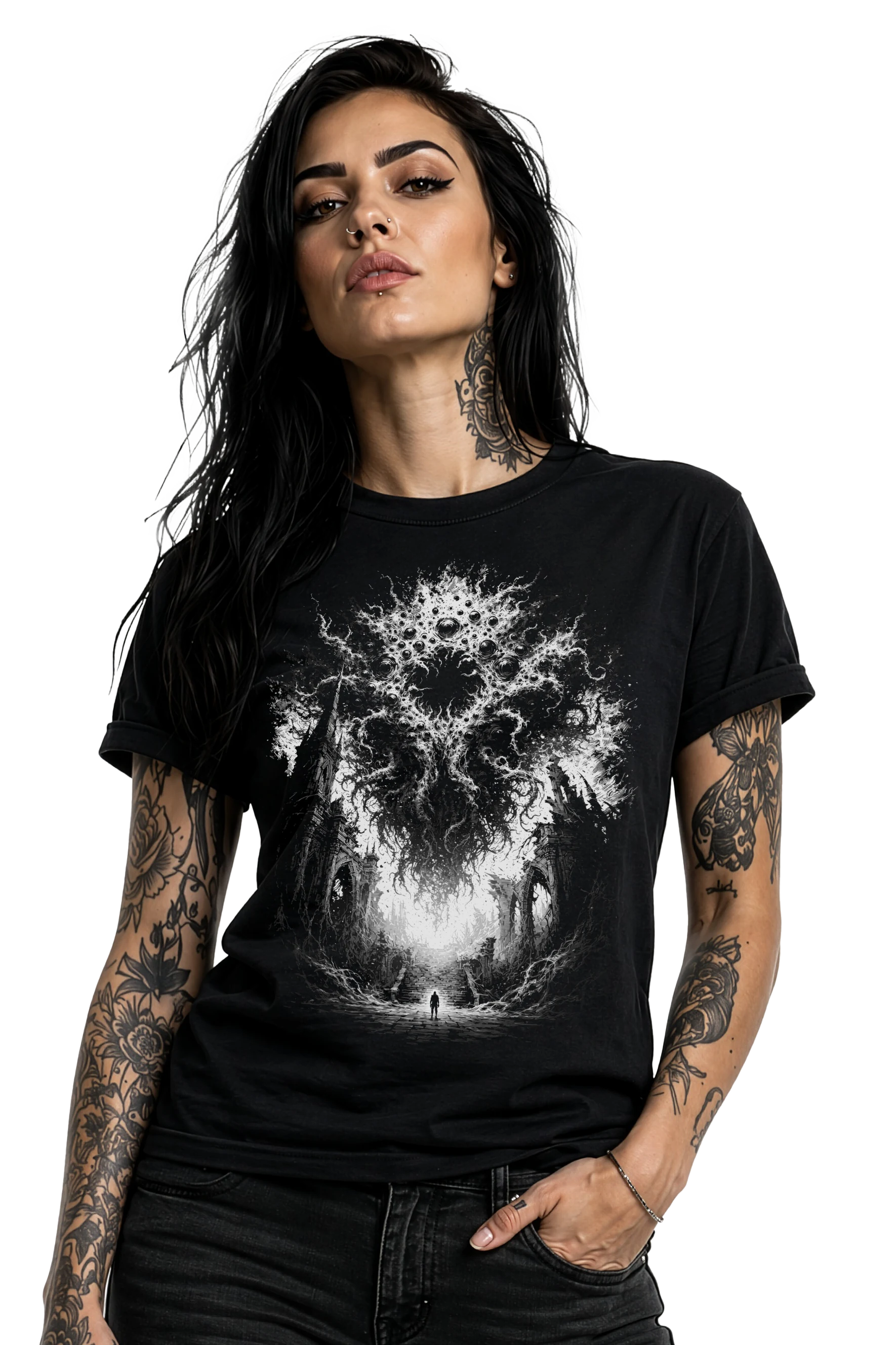 Shoggoth The Living Abyss black Lovecraftian Standard Unisex t-shirt