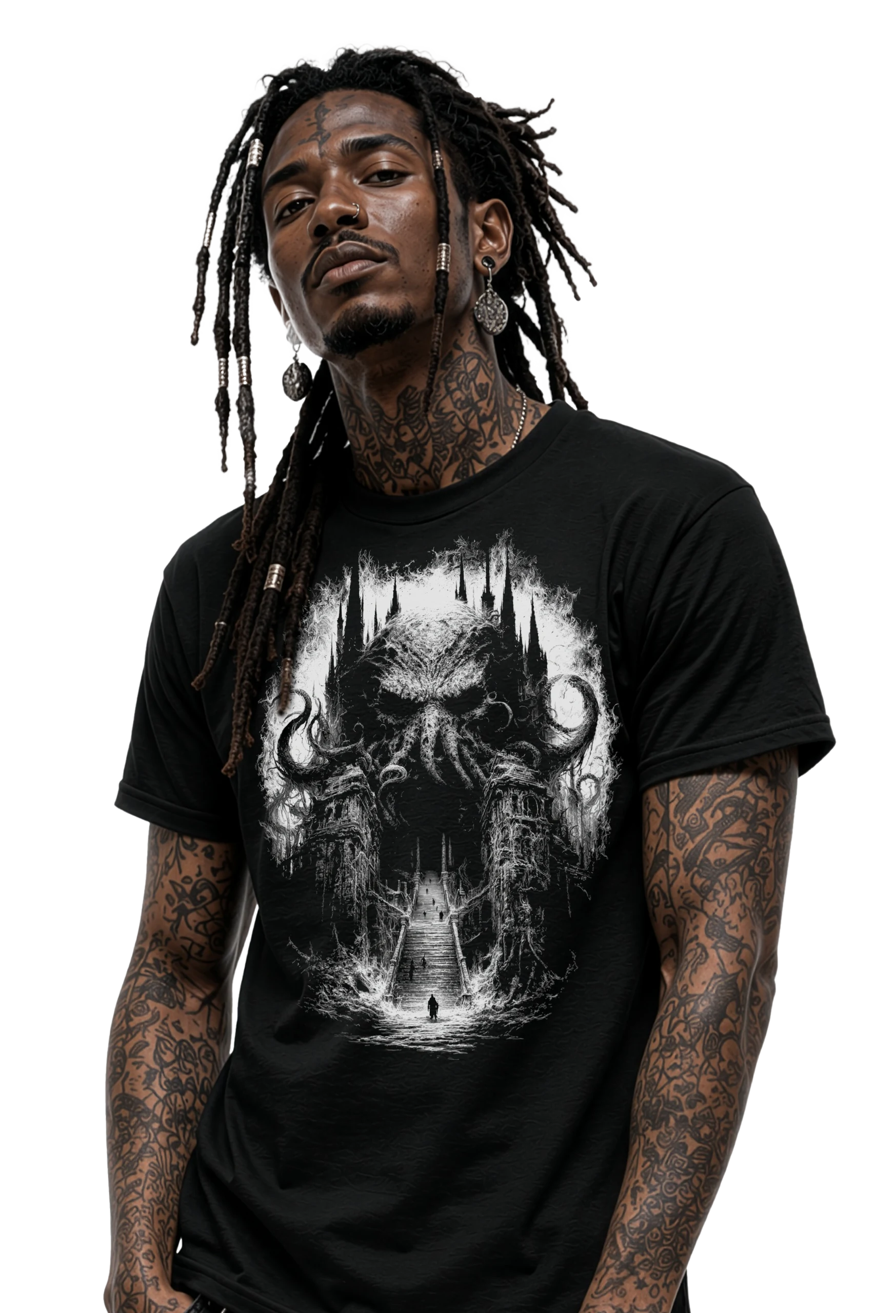 R'Lyeh Where The Great Old One Dreams black Lovecraftian Standard Unisex t-shirt