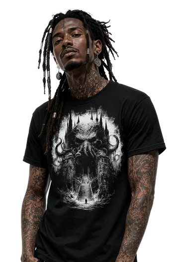 R'Lyeh Where The Great Old One Dreams black Lovecraftian Standard Unisex t-shirt